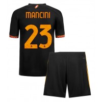 AS Roma Gianluca Mancini #23 Replika babykläder Tredjeställ Barn 2023-24 Kortärmad (+ korta byxor)